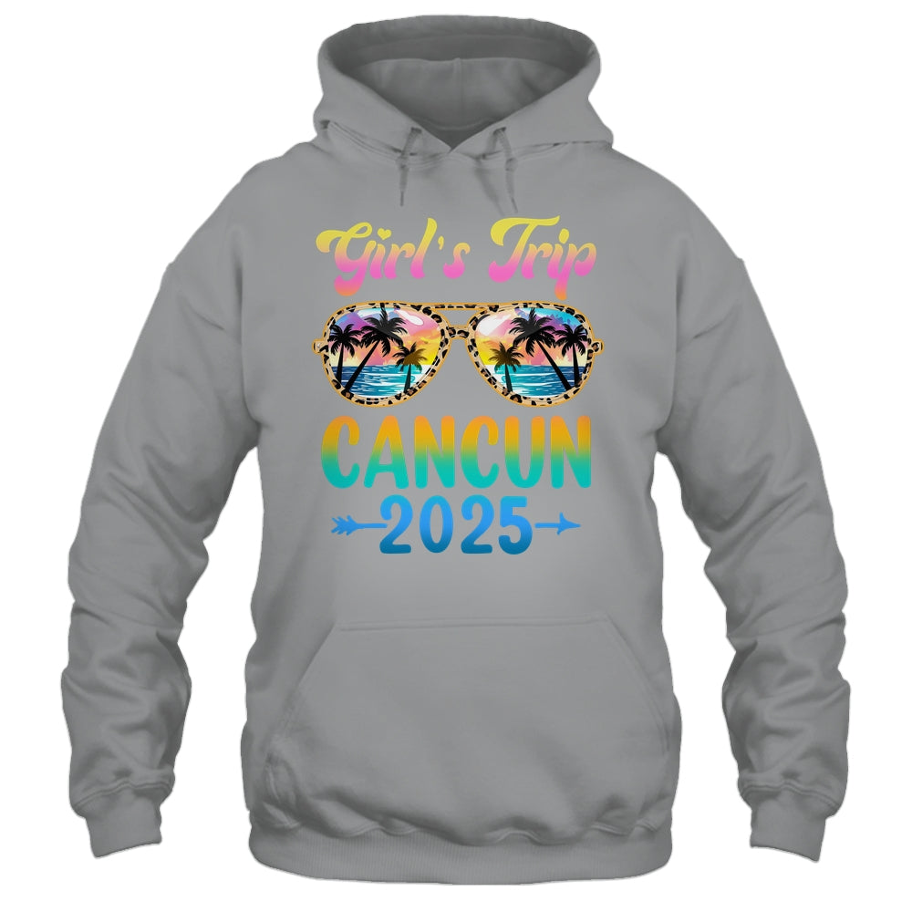 Girl's Trip Cancun Mexico 2025 Summer Vacation Sunglasses Shirt & Tank Top | teecentury