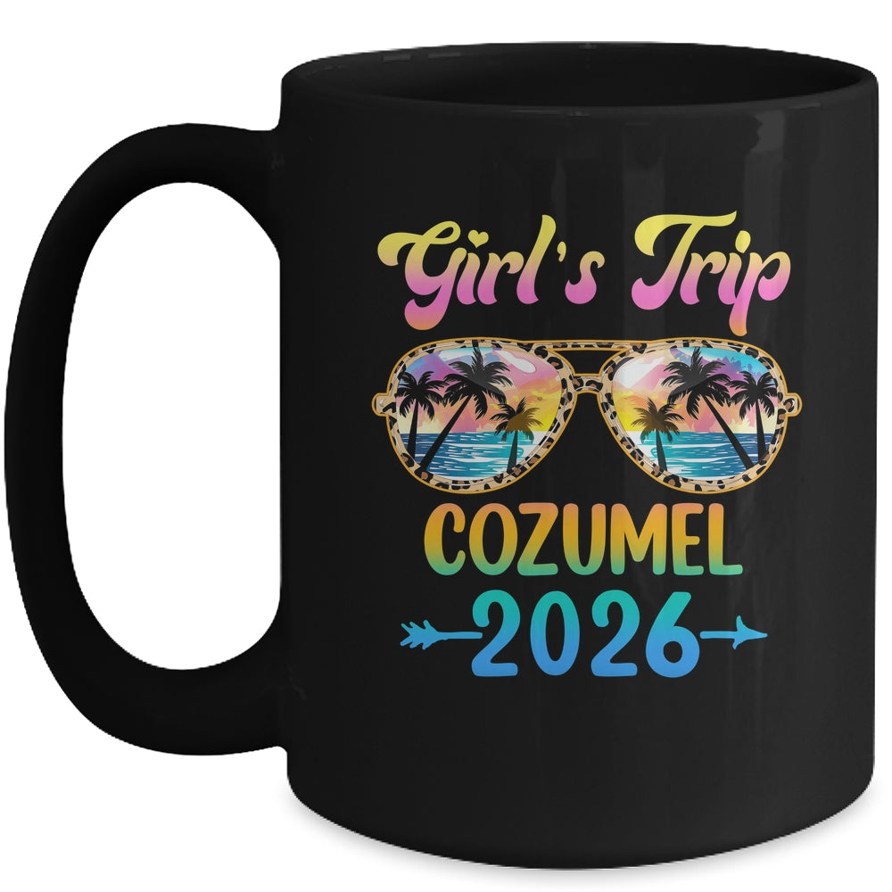 Girl's Trip Cozumel 2026 Summer Vacation Sunglasses Mug | teecentury