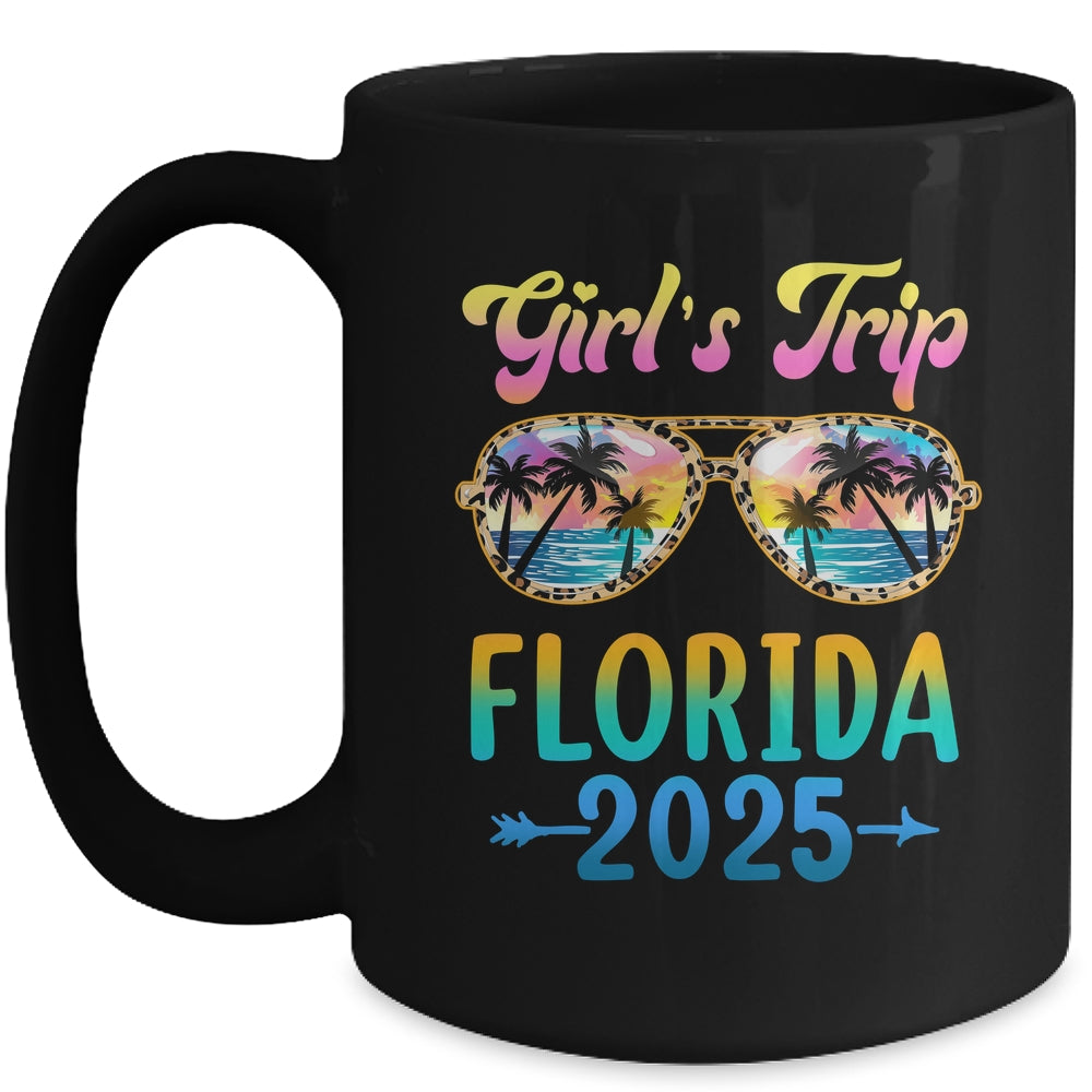 Girl's Trip Florida 2025 Summer Vacation Sunglasses Mug | teecentury