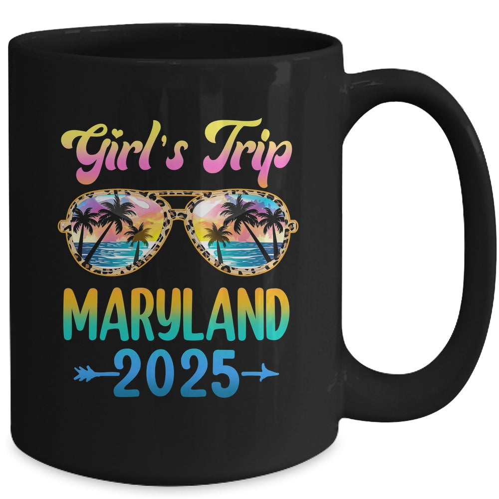 Girl's Trip Maryland 2025 Summer Vacation Sunglasses Mug | teecentury