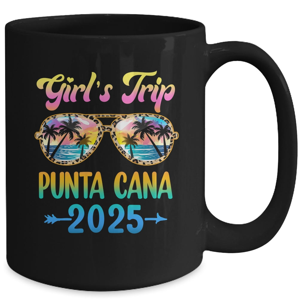 Girl's Trip Punta Cana 2025 Summer Vacation Sunglasses Mug | teecentury