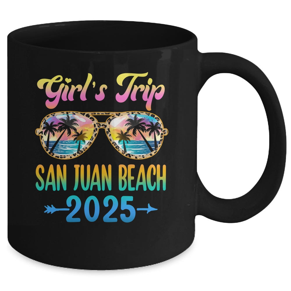 Girl's Trip San Juan Beach 2025 Summer Vacation Sunglasses Mug | teecentury