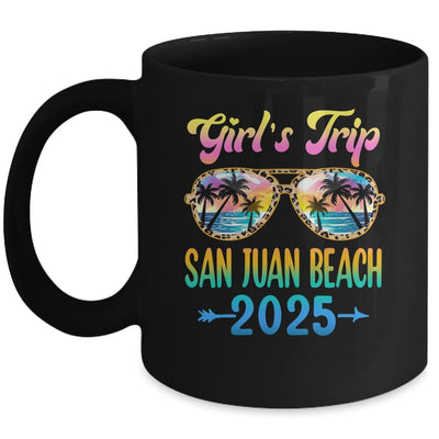 Girl's Trip San Juan Beach 2025 Summer Vacation Sunglasses Mug | teecentury