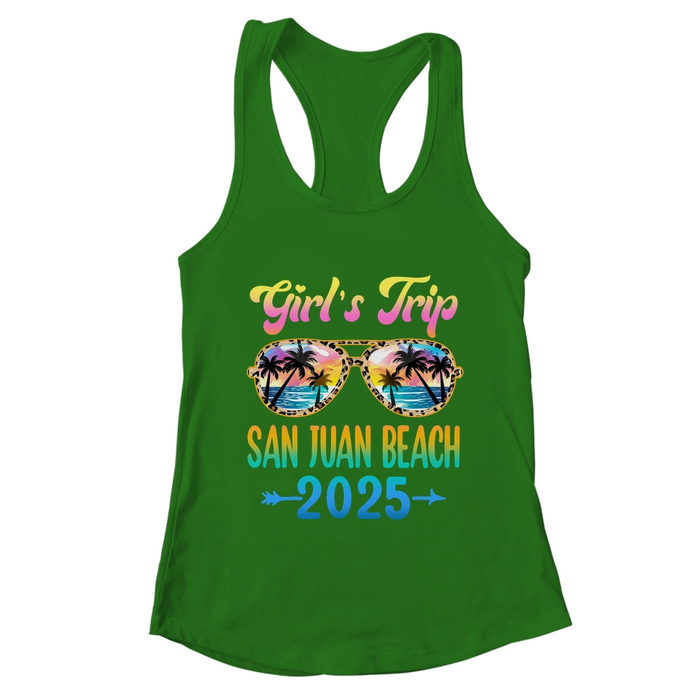 Girl's Trip San Juan Beach 2025 Summer Vacation Sunglasses Shirt & Tank Top | teecentury