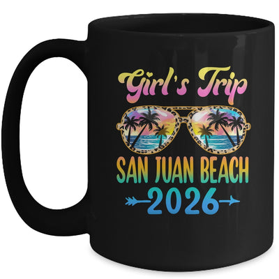 Girl's Trip San Juan Beach 2026 Summer Vacation Sunglasses Mug | teecentury