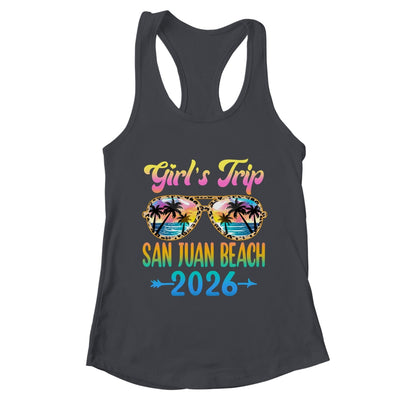 Girl's Trip San Juan Beach 2026 Summer Vacation Sunglasses Shirt & Tank Top | teecentury