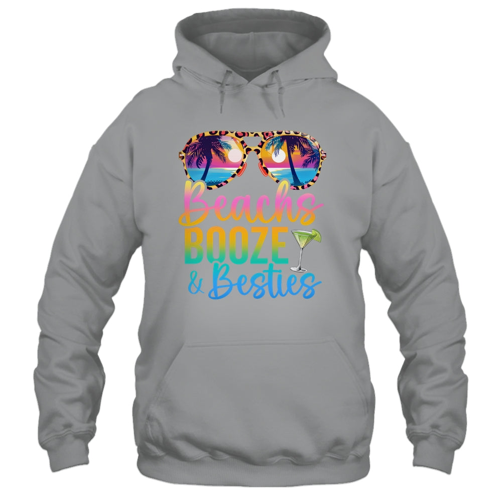 Girls Trip 2024 Funny Matching Shirt Beaches Booze Besties Shirt & Tank Top | teecentury