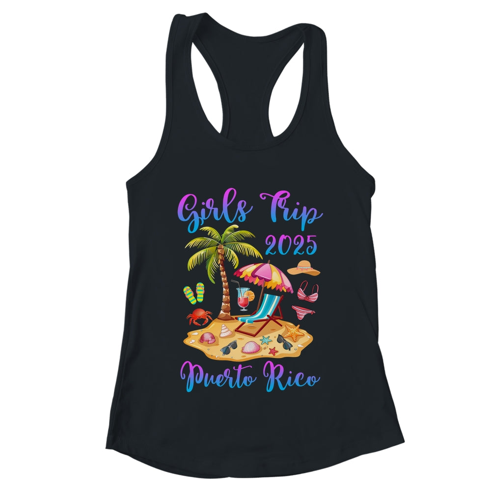 Girls Trip 2025 Beach Vacation Puerto Rico Matching Group Shirt & Tank Top | teecentury