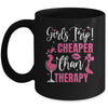 Girls Trip Cheaper Than A Therapy Funny Weekend Wine Party Mug | teecentury