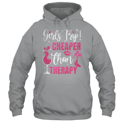 Girls Trip Cheaper Than A Therapy Funny Weekend Wine Party Shirt & Tank Top | teecentury
