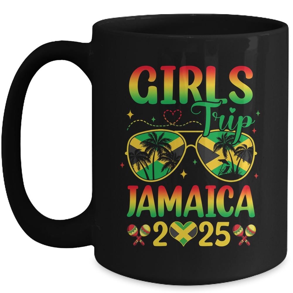 Girls Trip Jamaica 2025 Summer Vintage Beach Sisters Trip Mug | teecentury