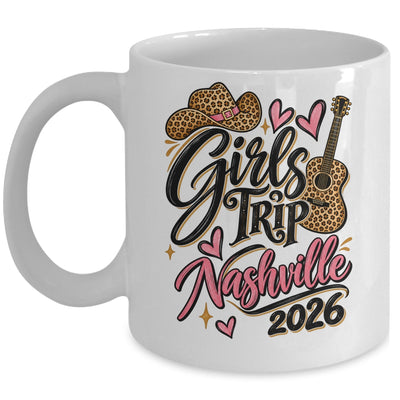 Girls Trip Nashville 2026 Bachelorette Boots Guitar Travel Mug | teecentury