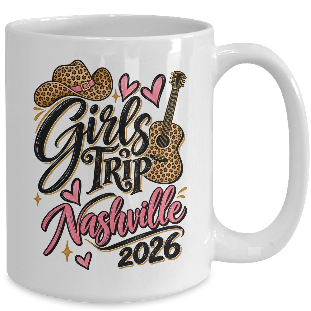 Girls Trip Nashville 2026 Bachelorette Boots Guitar Travel Mug | teecentury