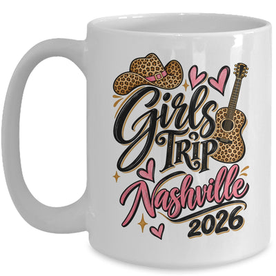 Girls Trip Nashville 2026 Bachelorette Boots Guitar Travel Mug | teecentury