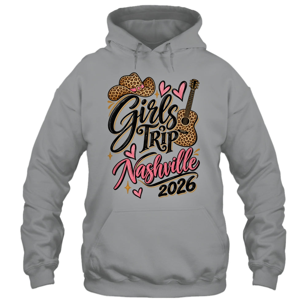 Girls Trip Nashville 2026 Bachelorette Boots Guitar Travel Shirt & Tank Top | teecentury