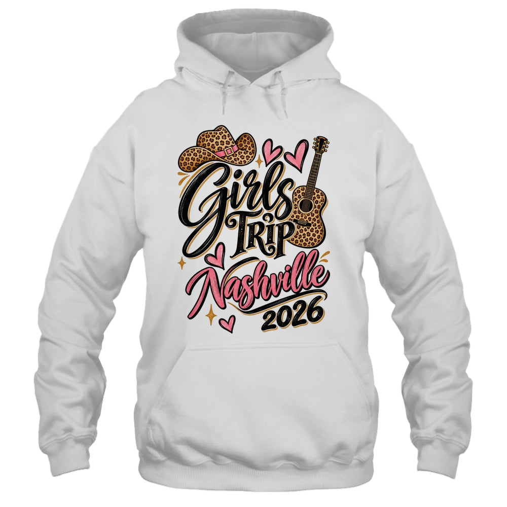 Girls Trip Nashville 2026 Bachelorette Boots Guitar Travel Shirt & Tank Top | teecentury