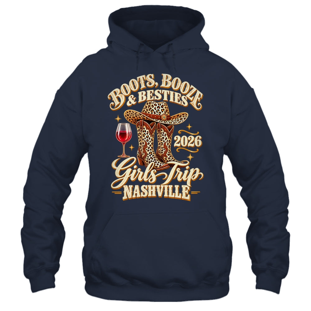 Girls Trip Nashville 2026 Weekend Boots Booze Besties Shirt & Tank Top | teecentury