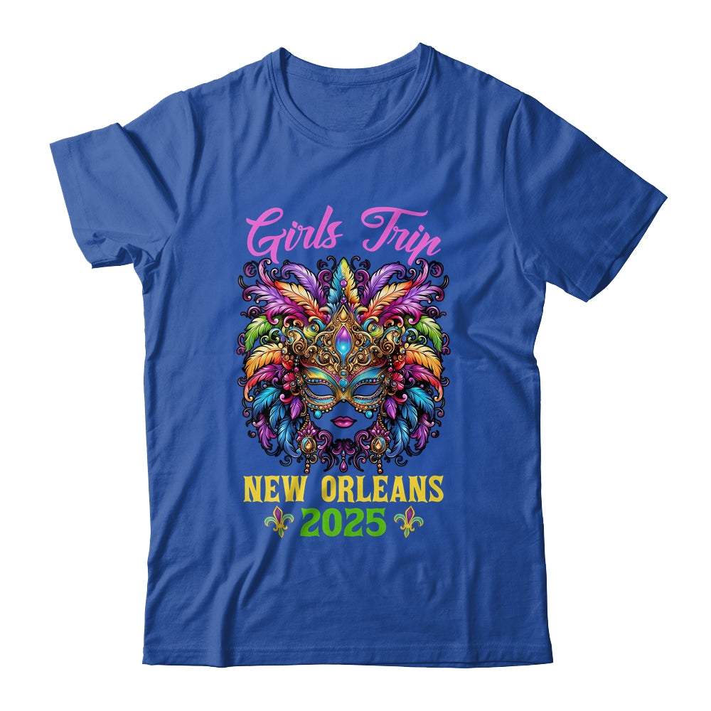 Girls Trip New Orleans 2025 Women Girl Mardi Gras Mask Beads Shirt & Tank Top | teecentury
