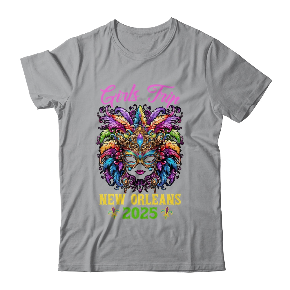 Girls Trip New Orleans 2025 Women Girl Mardi Gras Mask Beads Shirt & Tank Top | teecentury