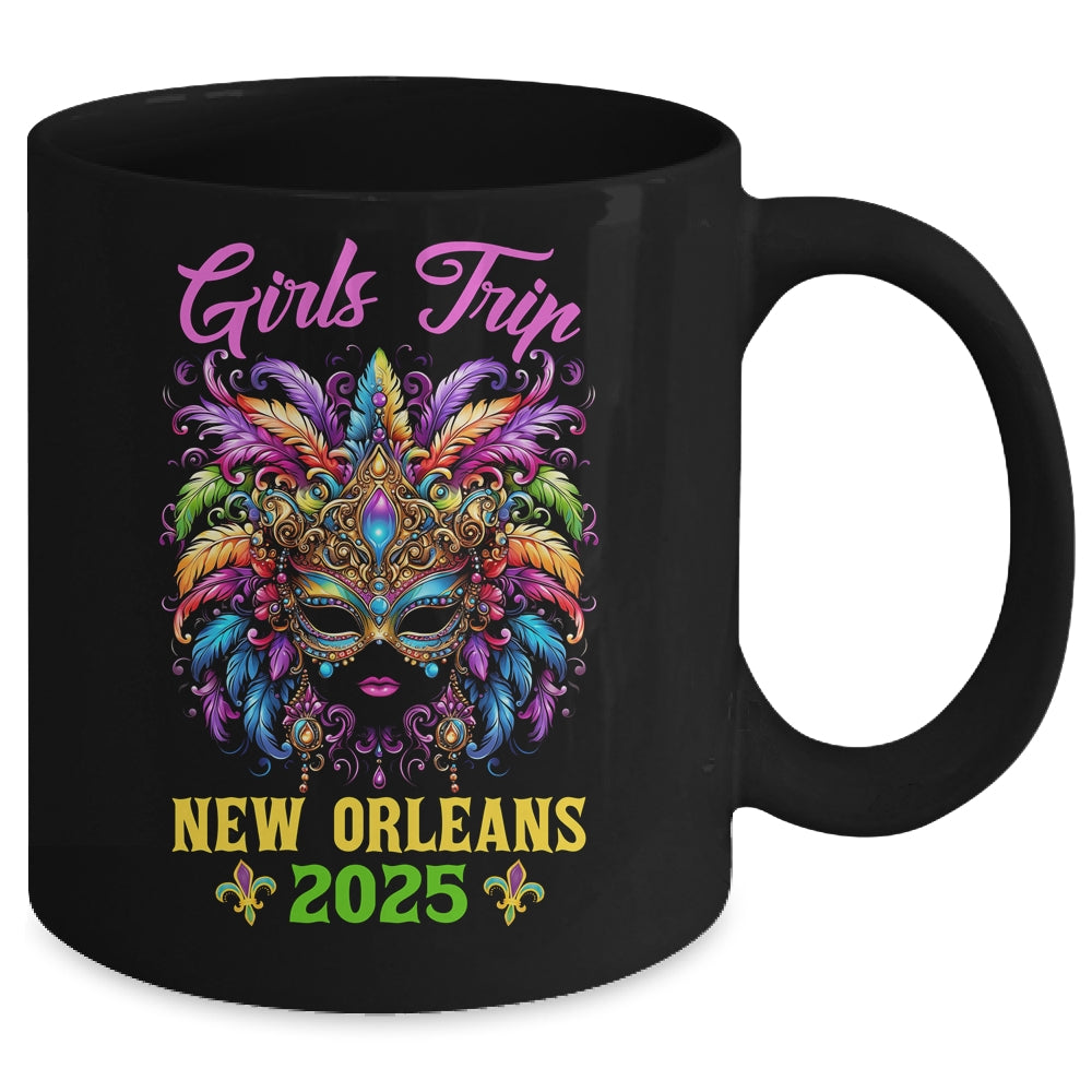 Girls Trip New Orleans 2025 Women Girl Mardi Gras Mask Beads Mug | teecentury