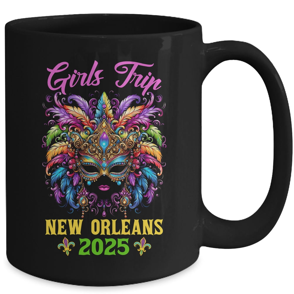 Girls Trip New Orleans 2025 Women Girl Mardi Gras Mask Beads Mug | teecentury