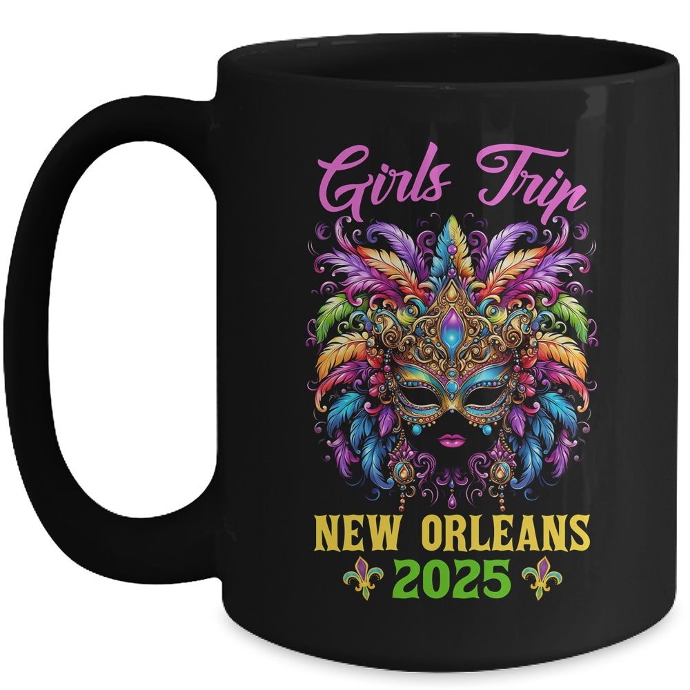 Girls Trip New Orleans 2025 Women Girl Mardi Gras Mask Beads Mug | teecentury