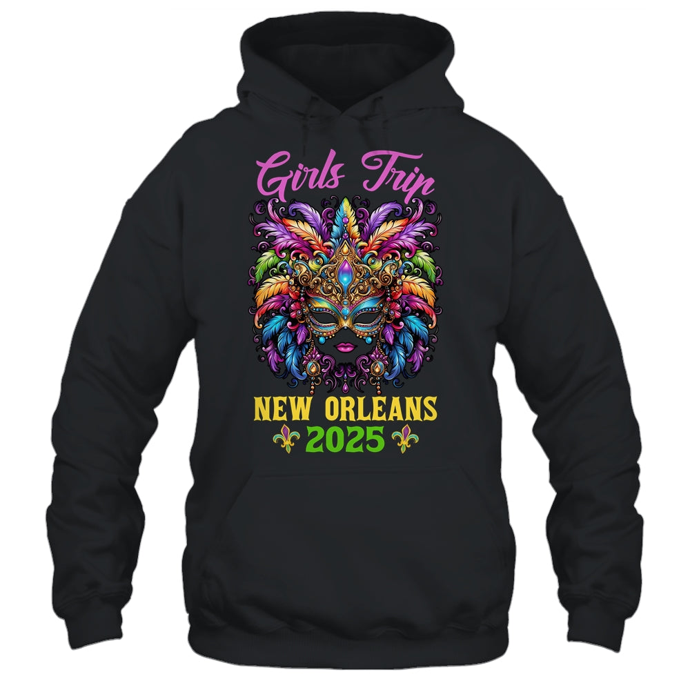 Girls Trip New Orleans 2025 Women Girl Mardi Gras Mask Beads Shirt & Tank Top | teecentury