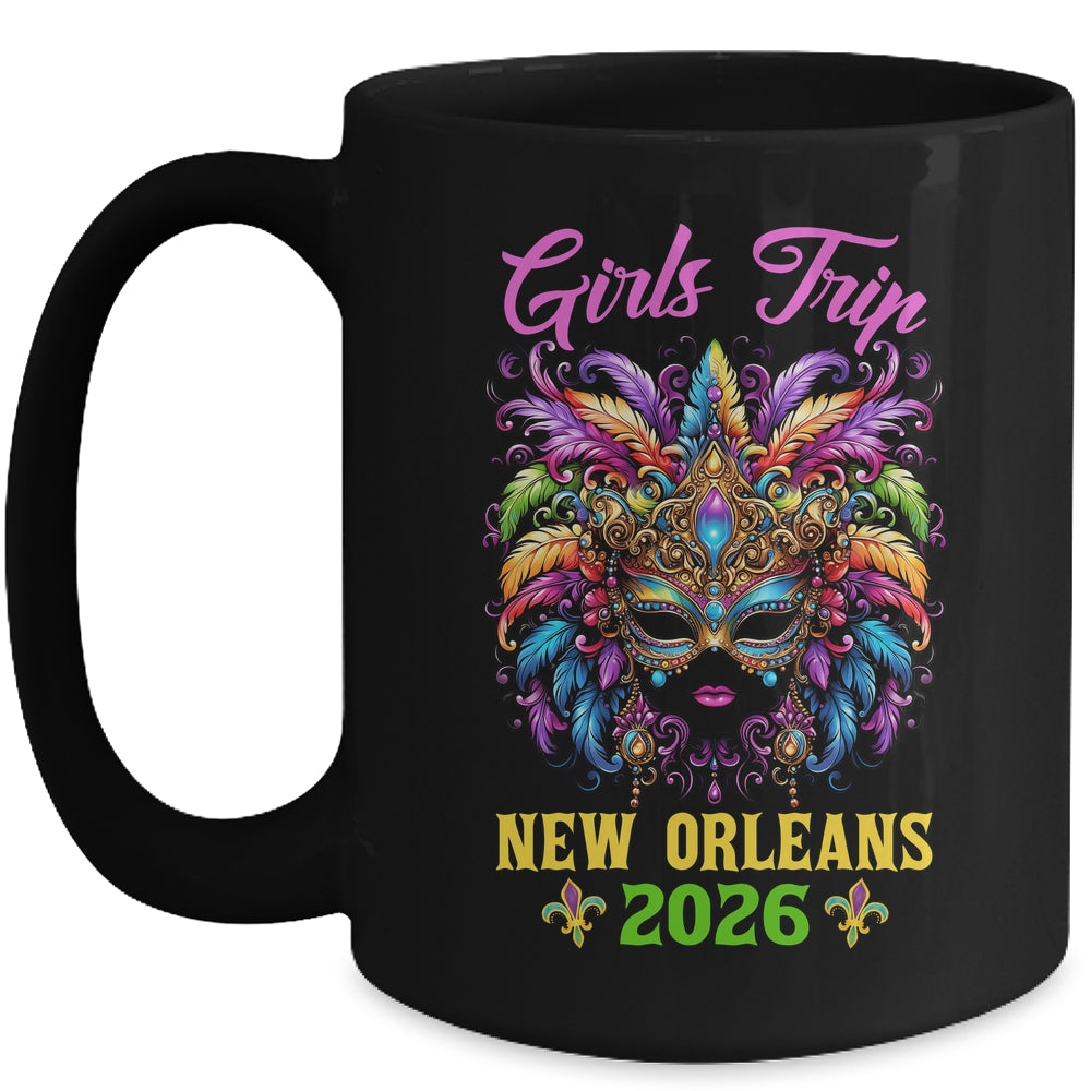 Girls Trip New Orleans 2026 Women Girl Mardi Gras Mask Beads Mug | teecentury