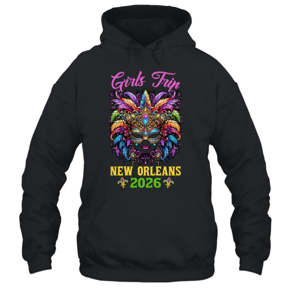Girls Trip New Orleans 2026 Women Girl Mardi Gras Mask Beads Shirt & Tank Top | teecentury