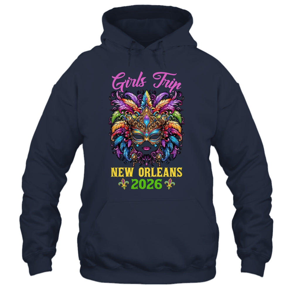 Girls Trip New Orleans 2026 Women Girl Mardi Gras Mask Beads Shirt & Tank Top | teecentury