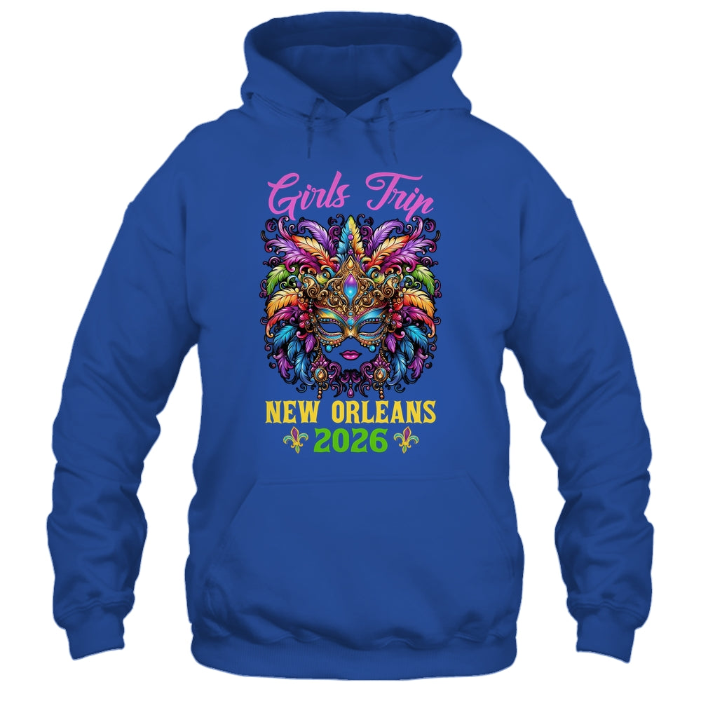 Girls Trip New Orleans 2026 Women Girl Mardi Gras Mask Beads Shirt & Tank Top | teecentury