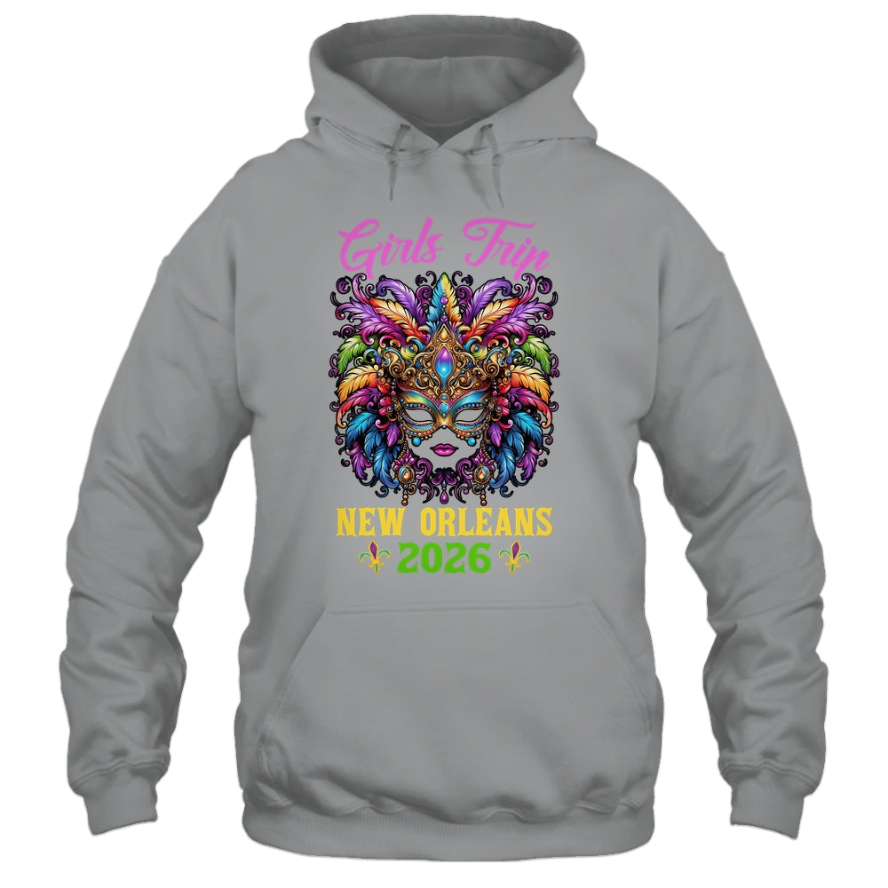 Girls Trip New Orleans 2026 Women Girl Mardi Gras Mask Beads Shirt & Tank Top | teecentury