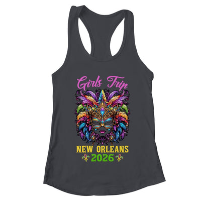 Girls Trip New Orleans 2026 Women Girl Mardi Gras Mask Beads Shirt & Tank Top | teecentury