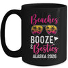 Girls Weekend Trip Alaska 2026 Beaches Booze Besties Mug | teecentury