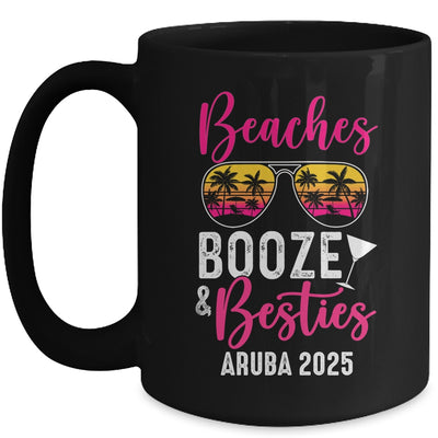 Girls Weekend Trip Aruba 2025 Beaches Booze Besties Mug | teecentury