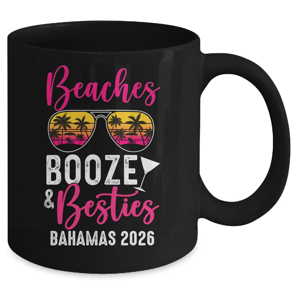 Girls Weekend Trip Bahamas 2026 Beaches Booze Besties Mug | teecentury