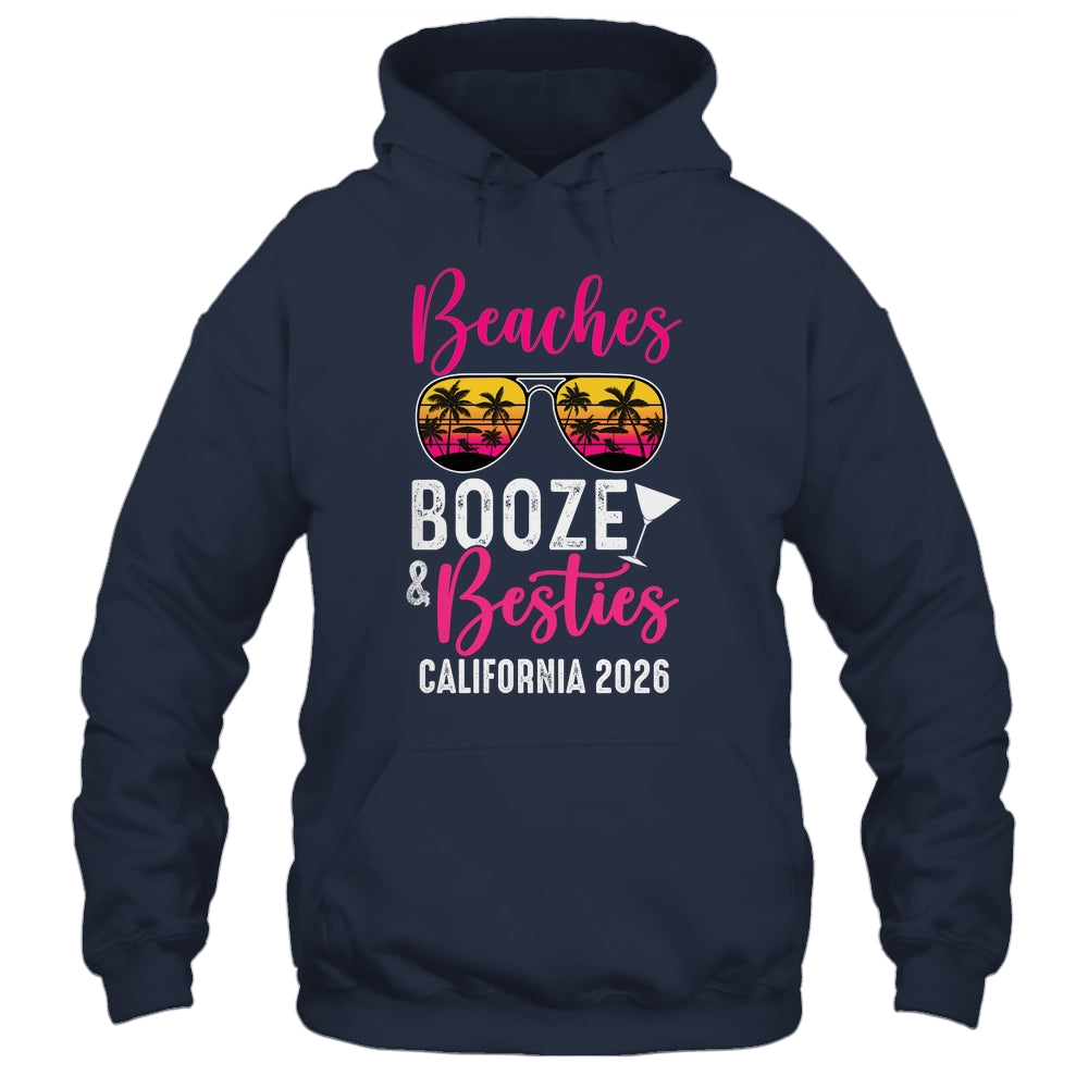 Girls Weekend Trip California 2026 Beaches Booze Besties Shirt & Tank Top | teecentury