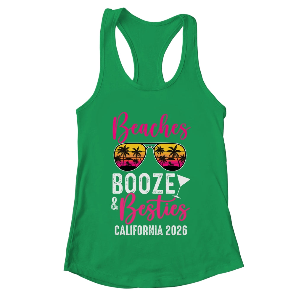 Girls Weekend Trip California 2026 Beaches Booze Besties Shirt & Tank Top | teecentury