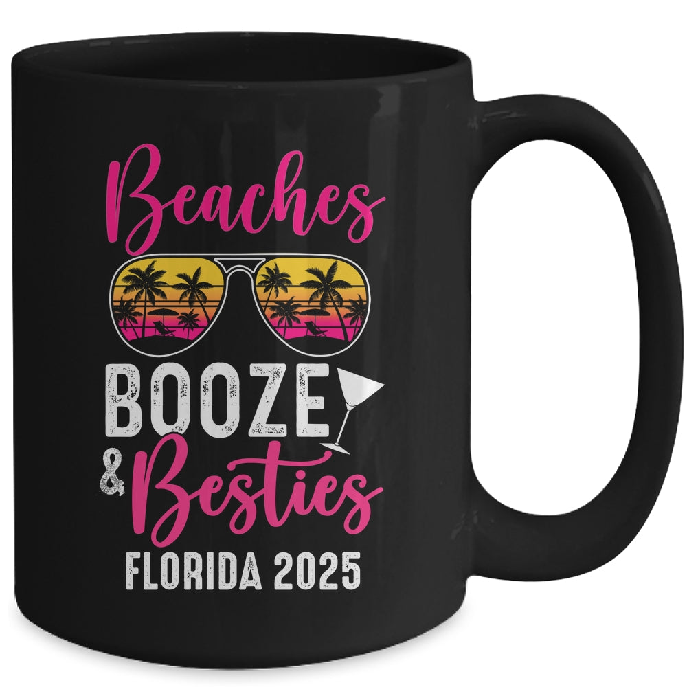 Girls Weekend Trip Florida 2025 Beaches Booze Besties Mug | teecentury