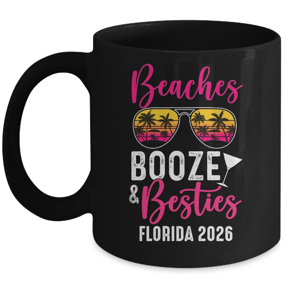 Girls Weekend Trip Florida 2026 Beaches Booze Besties Mug | teecentury