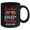 Girls Weekend Trip Hawaii 2024 Beaches Booze Besties Mug | teecentury