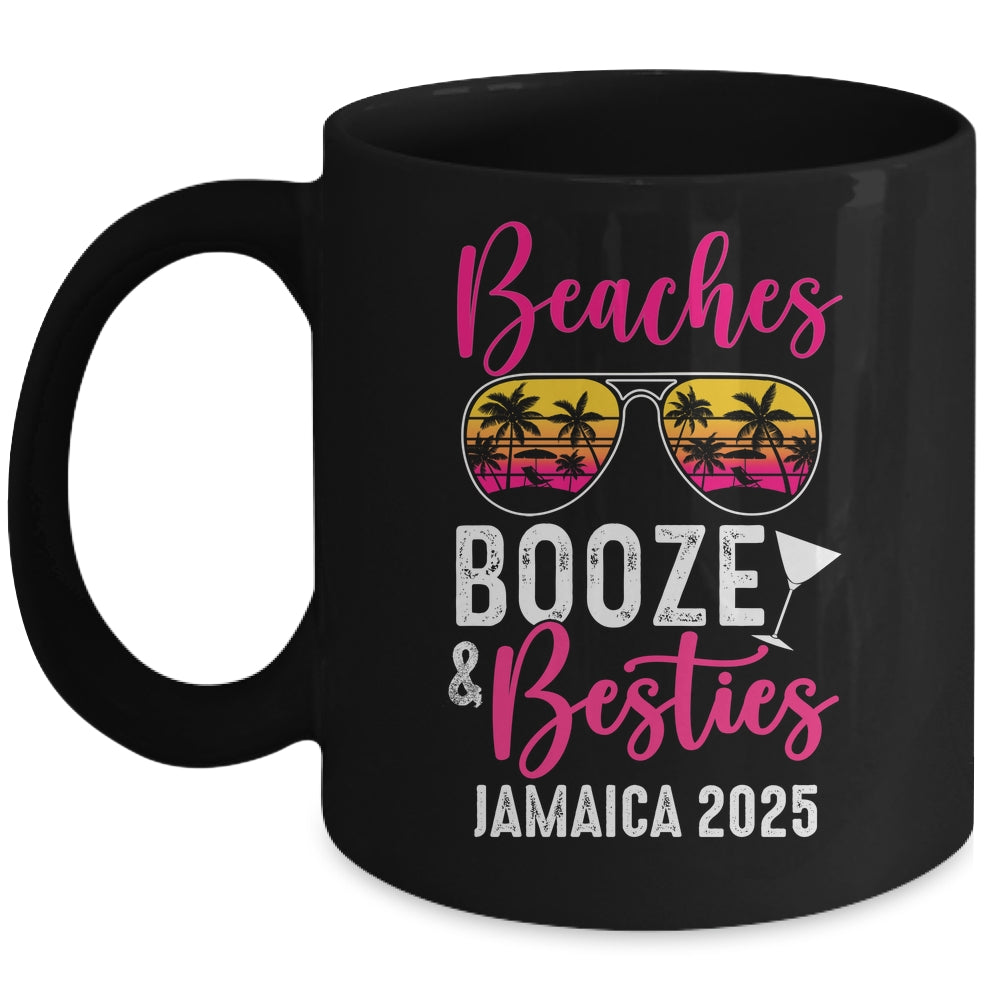 Girls Weekend Trip Jamaica 2025 Beaches Booze Besties Mug | teecentury