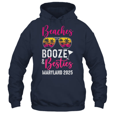 Girls Weekend Trip Maryland 2025 Beaches Booze Besties Shirt & Tank Top | teecentury