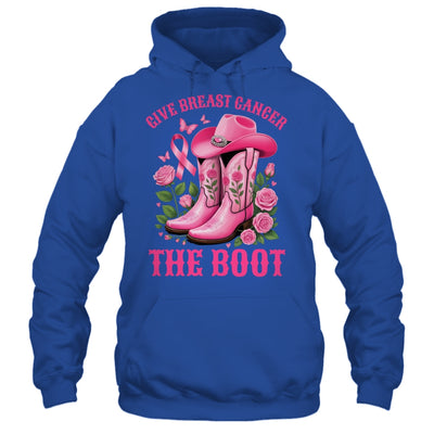 Give Breast Cancer The Boot Cowgirl Cancer Awareness Ribbon Shirt & Tank Top | teecentury