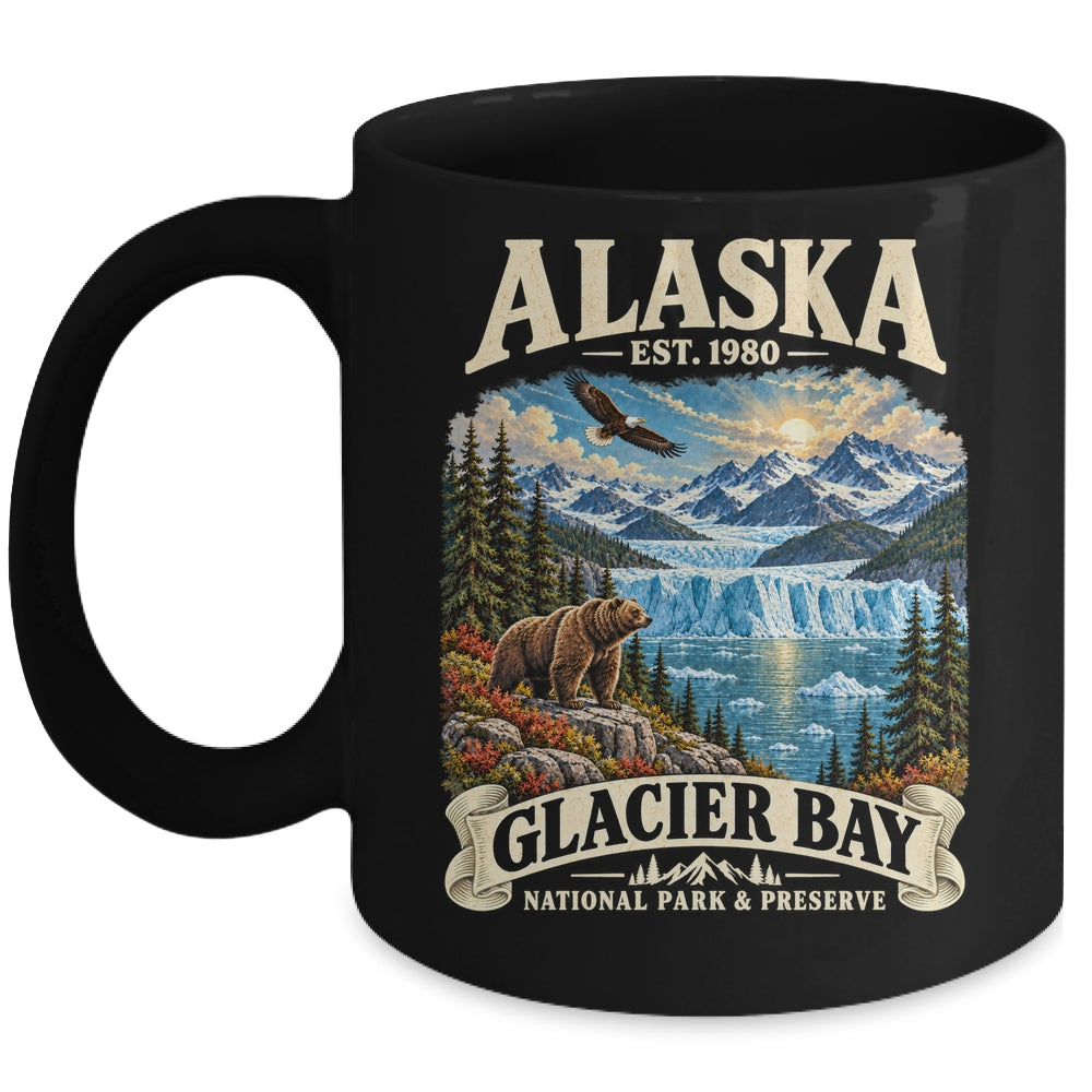 Glacier Bay National Park Alaska Mountain Lake Adventure Mug | teecentury
