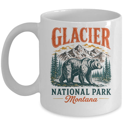 Glacier National Park Montana Bear Vintage Hiking Nature Mug | teecentury