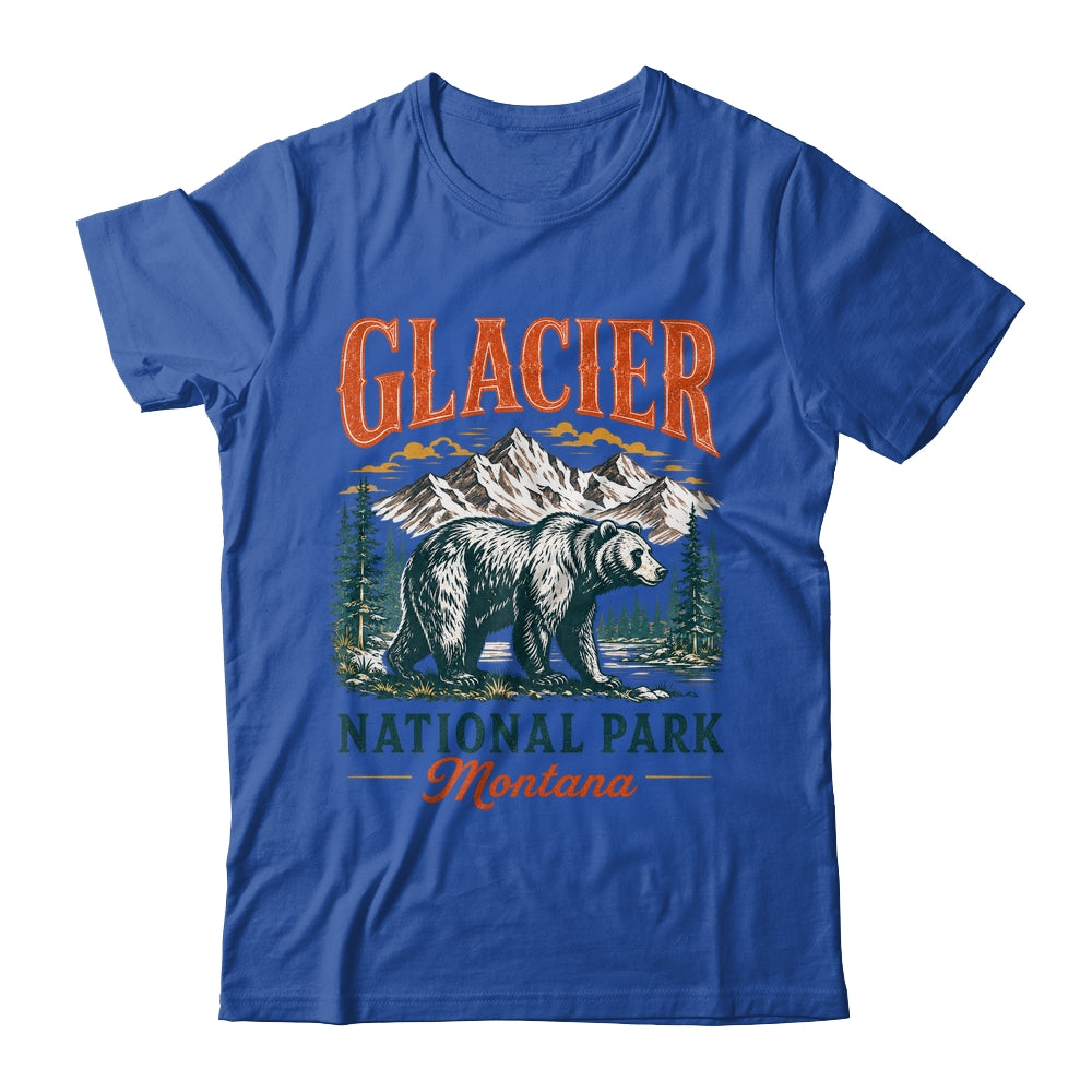 Glacier National Park Montana Bear Vintage Hiking Nature Shirt & Tank Top | teecentury