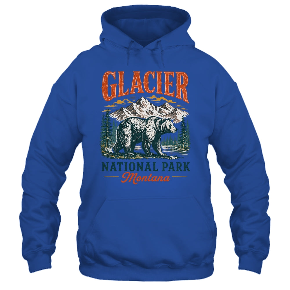 Glacier National Park Montana Bear Vintage Hiking Nature Shirt & Tank Top | teecentury