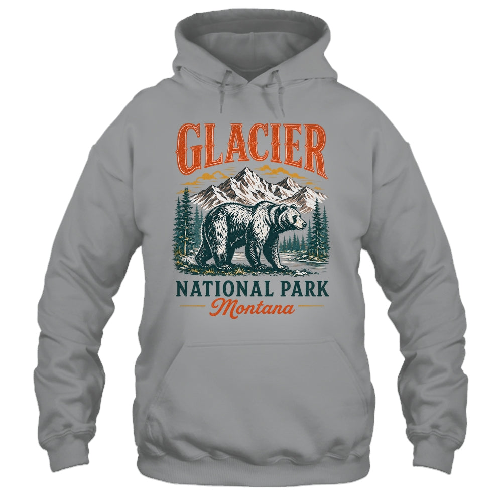 Glacier National Park Montana Bear Vintage Hiking Nature Shirt & Tank Top | teecentury