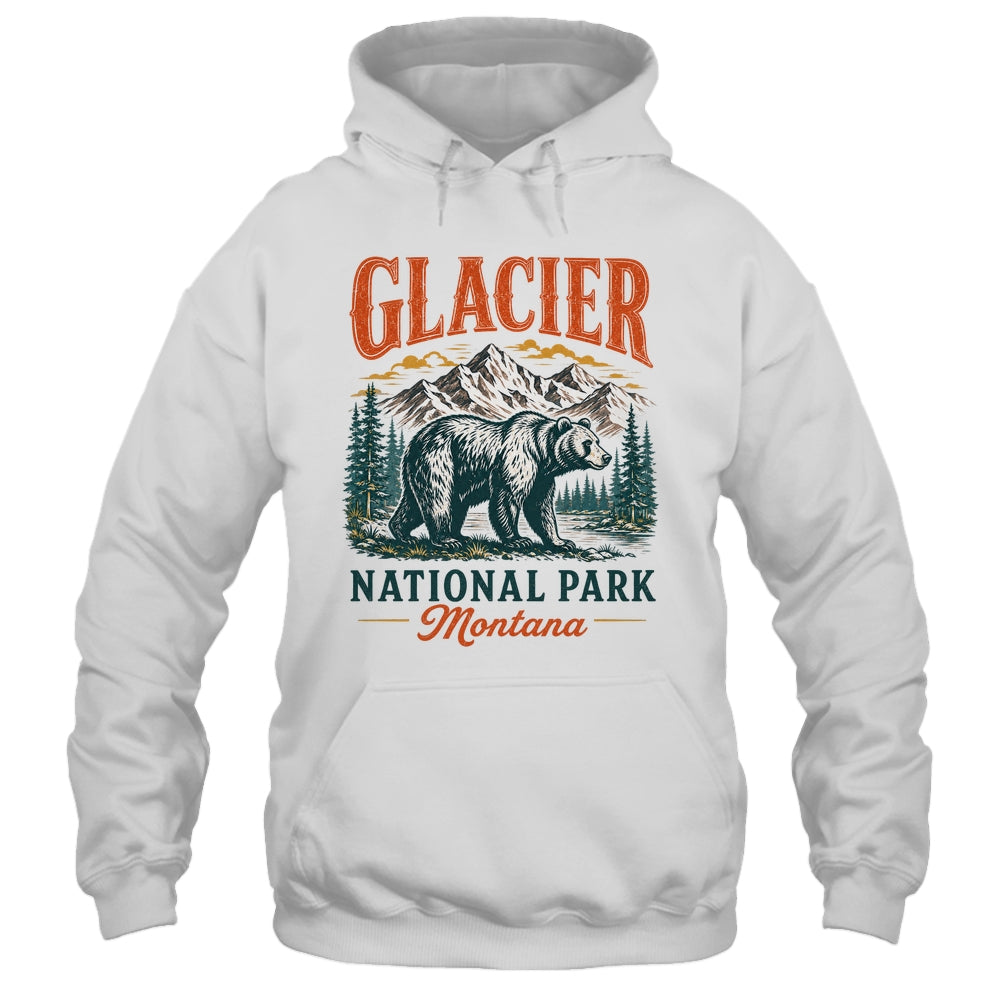 Glacier National Park Montana Bear Vintage Hiking Nature Shirt & Tank Top | teecentury